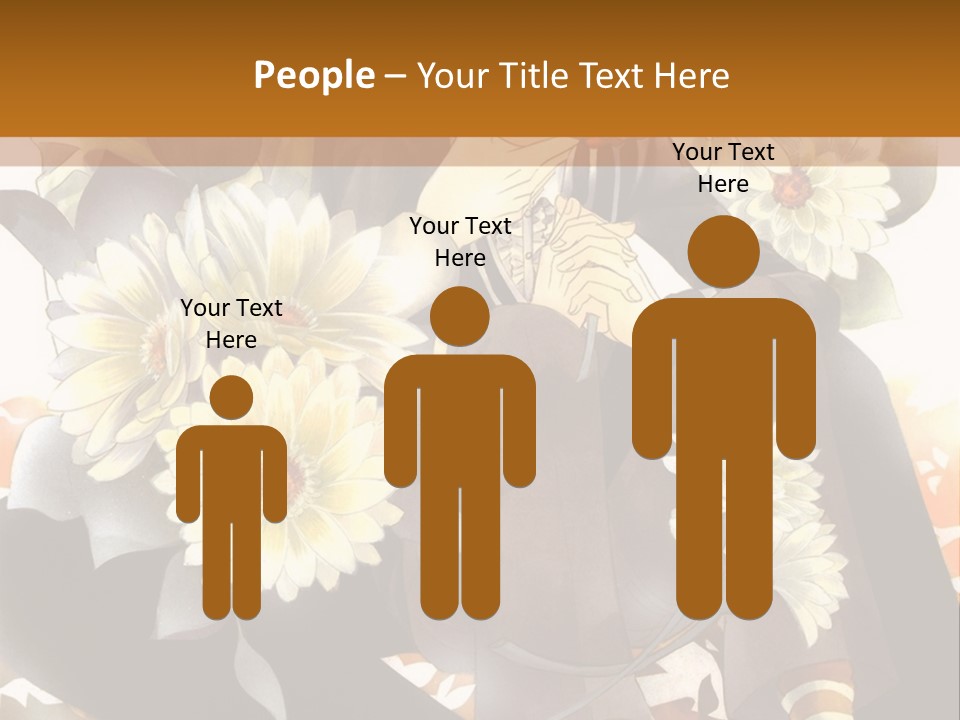 A Woman Sitting On A Tree With Flowers In Her Hand PowerPoint Template