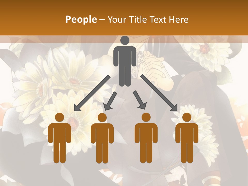 A Woman Sitting On A Tree With Flowers In Her Hand PowerPoint Template