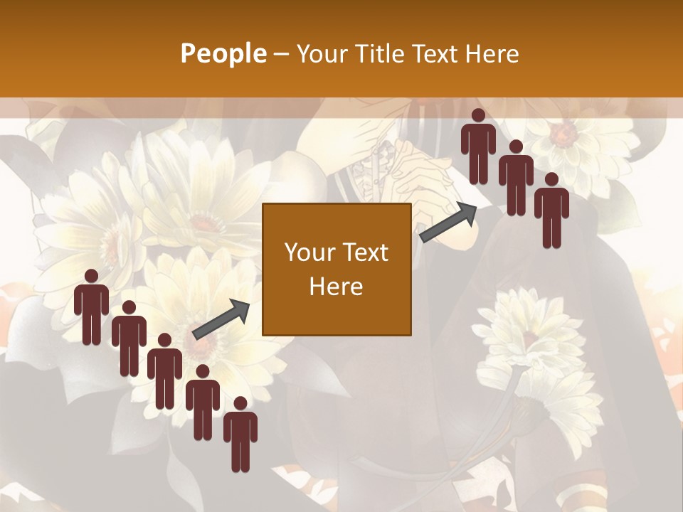 A Woman Sitting On A Tree With Flowers In Her Hand PowerPoint Template