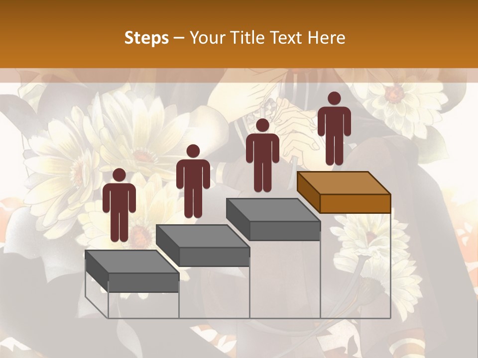 A Woman Sitting On A Tree With Flowers In Her Hand PowerPoint Template