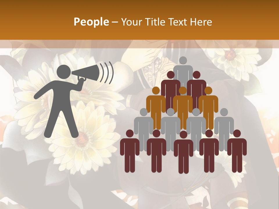 A Woman Sitting On A Tree With Flowers In Her Hand PowerPoint Template