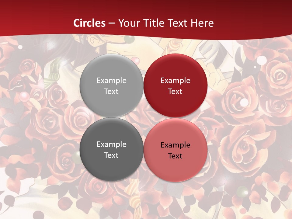 A Man And A Woman Are Hugging With Roses On Them PowerPoint Template