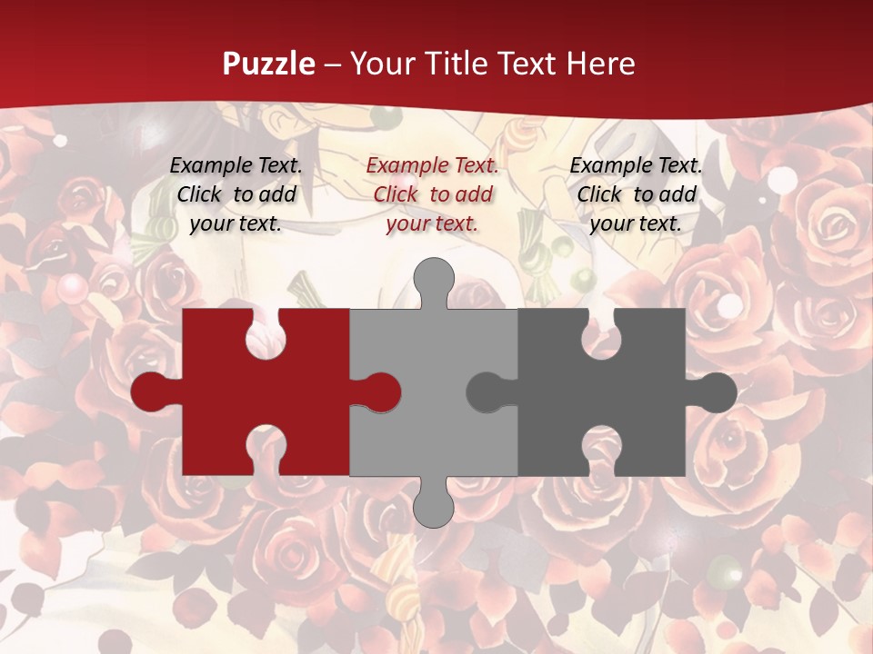 A Man And A Woman Are Hugging With Roses On Them PowerPoint Template