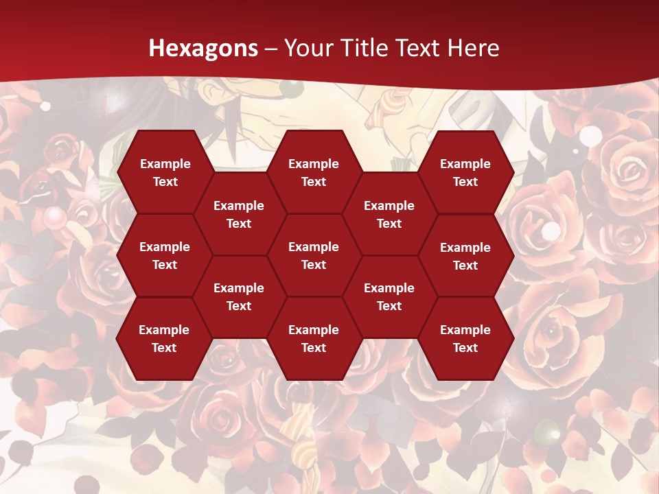 A Man And A Woman Are Hugging With Roses On Them PowerPoint Template