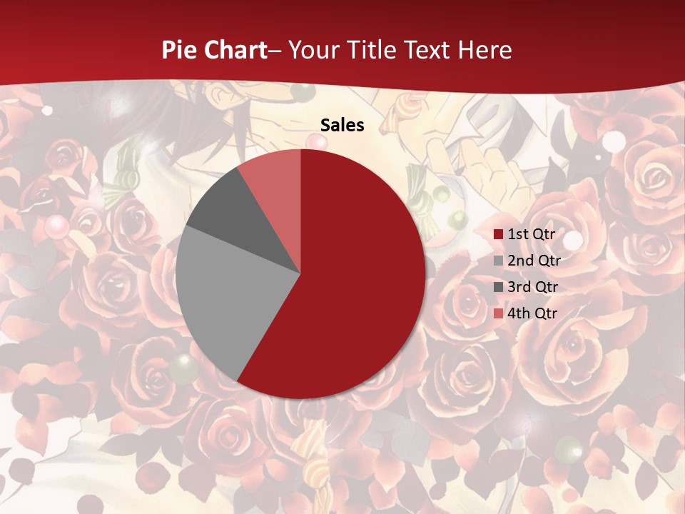 A Man And A Woman Are Hugging With Roses On Them PowerPoint Template
