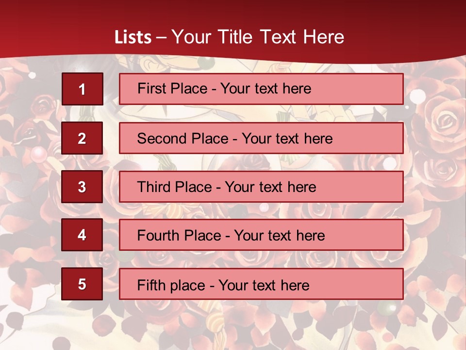 A Man And A Woman Are Hugging With Roses On Them PowerPoint Template