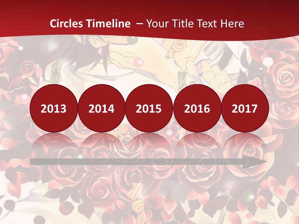 A Man And A Woman Are Hugging With Roses On Them PowerPoint Template