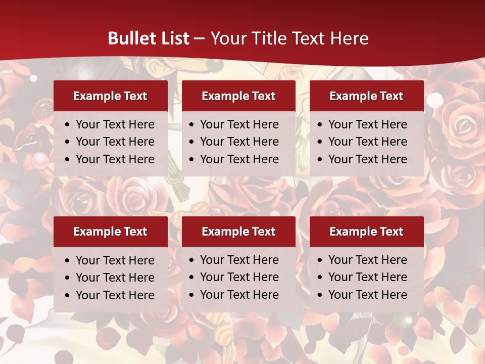 A Man And A Woman Are Hugging With Roses On Them PowerPoint Template