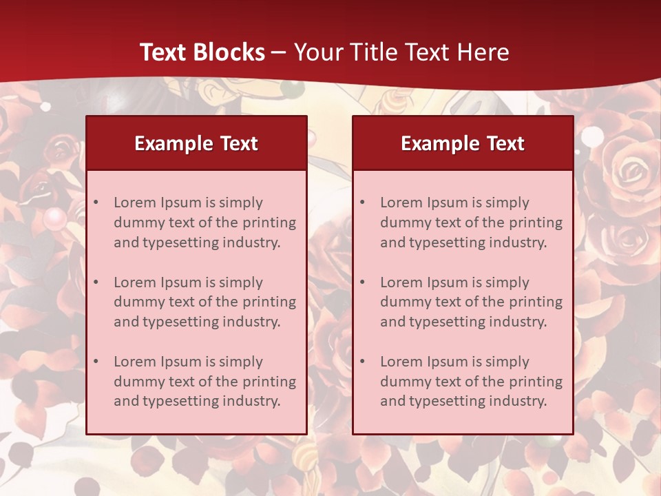 A Man And A Woman Are Hugging With Roses On Them PowerPoint Template