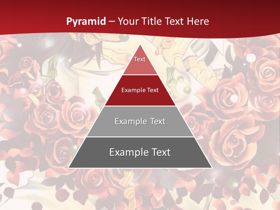 A Man And A Woman Are Hugging With Roses On Them PowerPoint Template