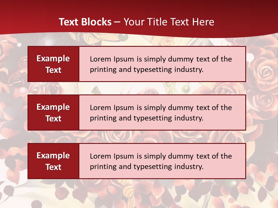 A Man And A Woman Are Hugging With Roses On Them PowerPoint Template