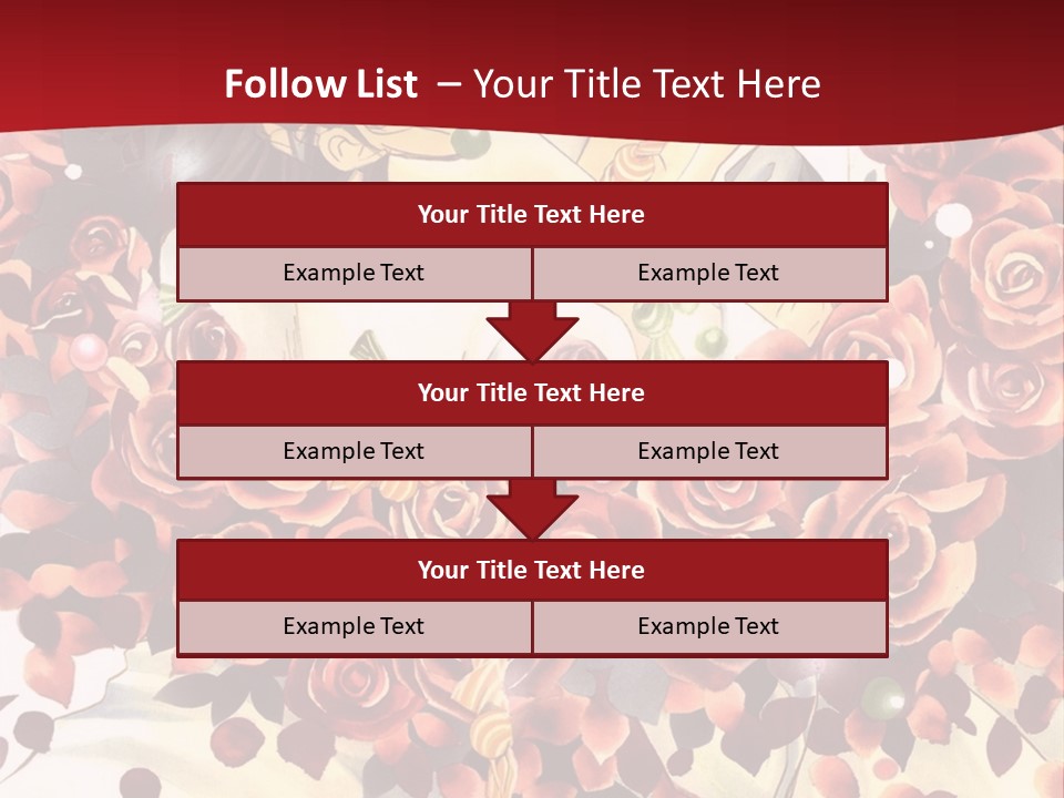A Man And A Woman Are Hugging With Roses On Them PowerPoint Template