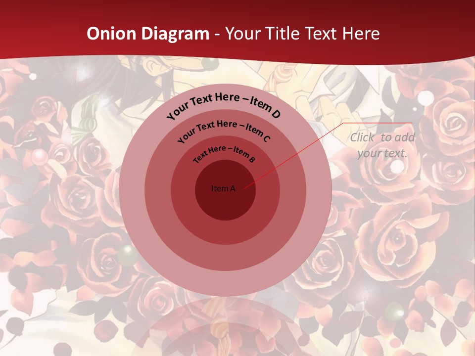 A Man And A Woman Are Hugging With Roses On Them PowerPoint Template