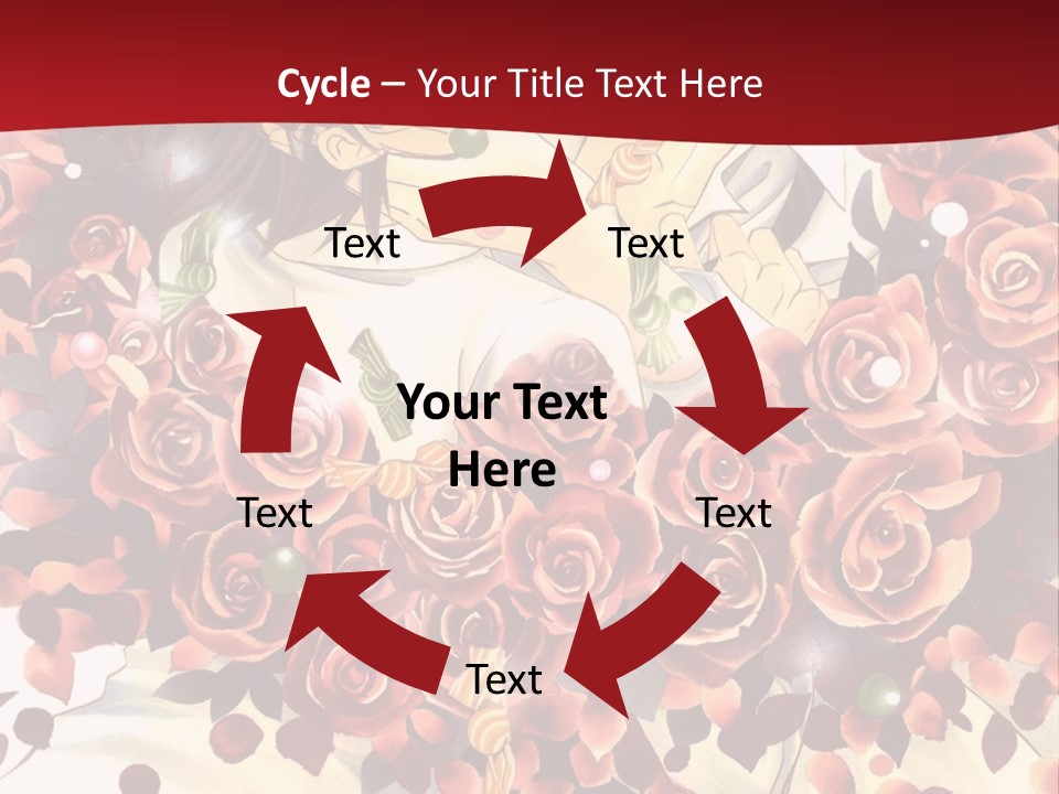 A Man And A Woman Are Hugging With Roses On Them PowerPoint Template