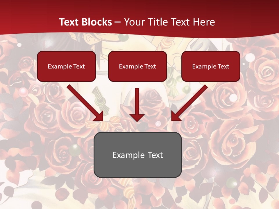 A Man And A Woman Are Hugging With Roses On Them PowerPoint Template