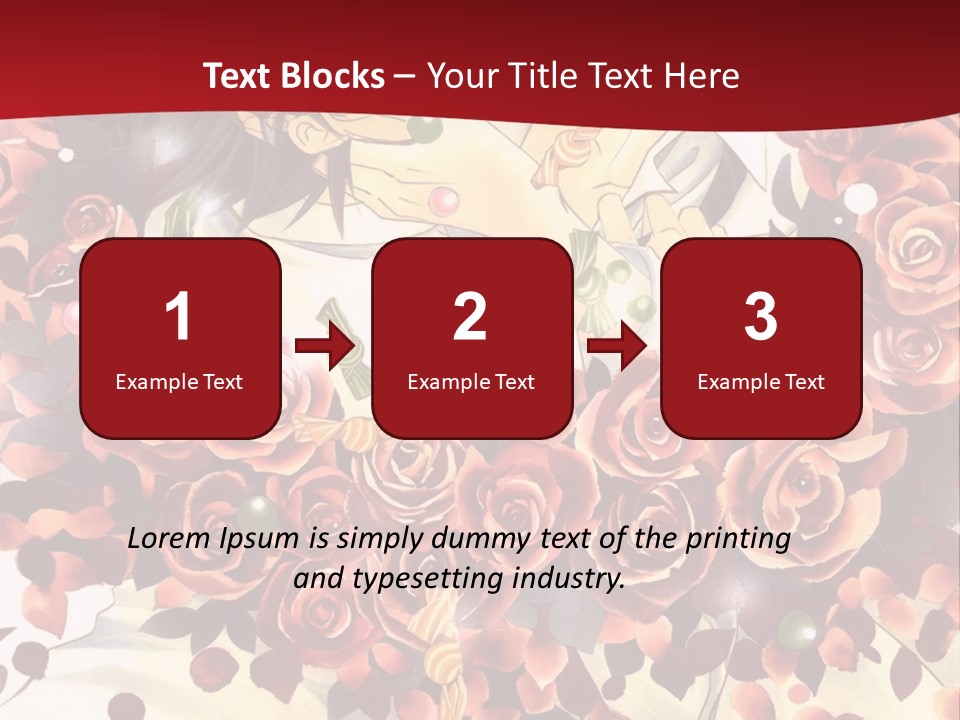 A Man And A Woman Are Hugging With Roses On Them PowerPoint Template