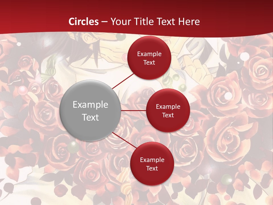 A Man And A Woman Are Hugging With Roses On Them PowerPoint Template