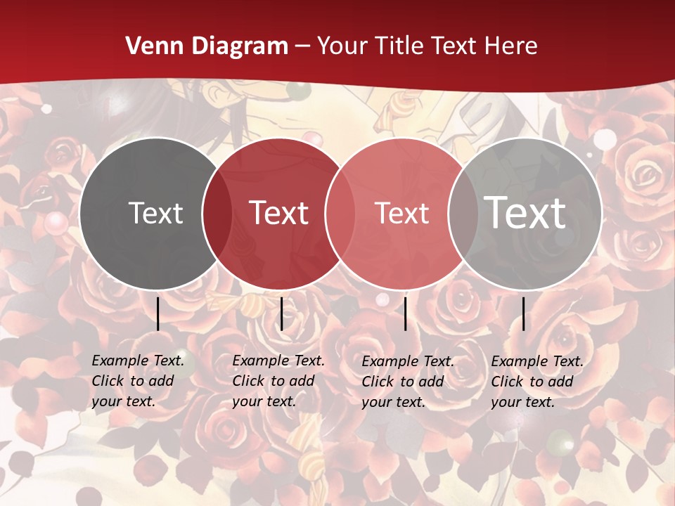 A Man And A Woman Are Hugging With Roses On Them PowerPoint Template