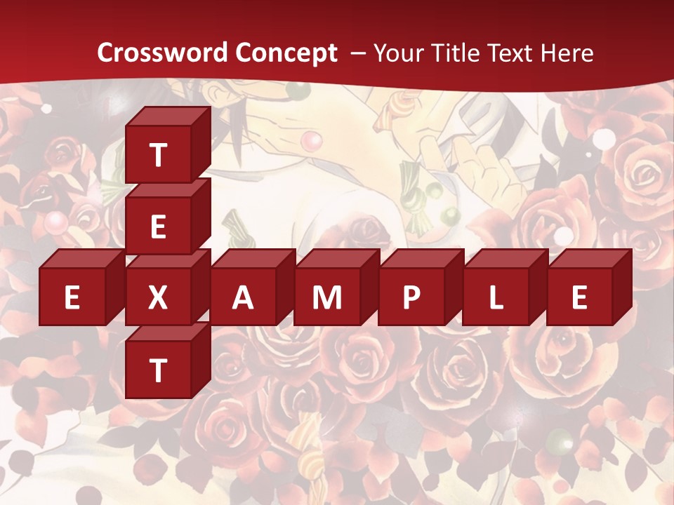 A Man And A Woman Are Hugging With Roses On Them PowerPoint Template