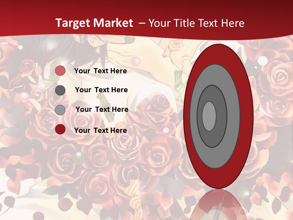 A Man And A Woman Are Hugging With Roses On Them PowerPoint Template