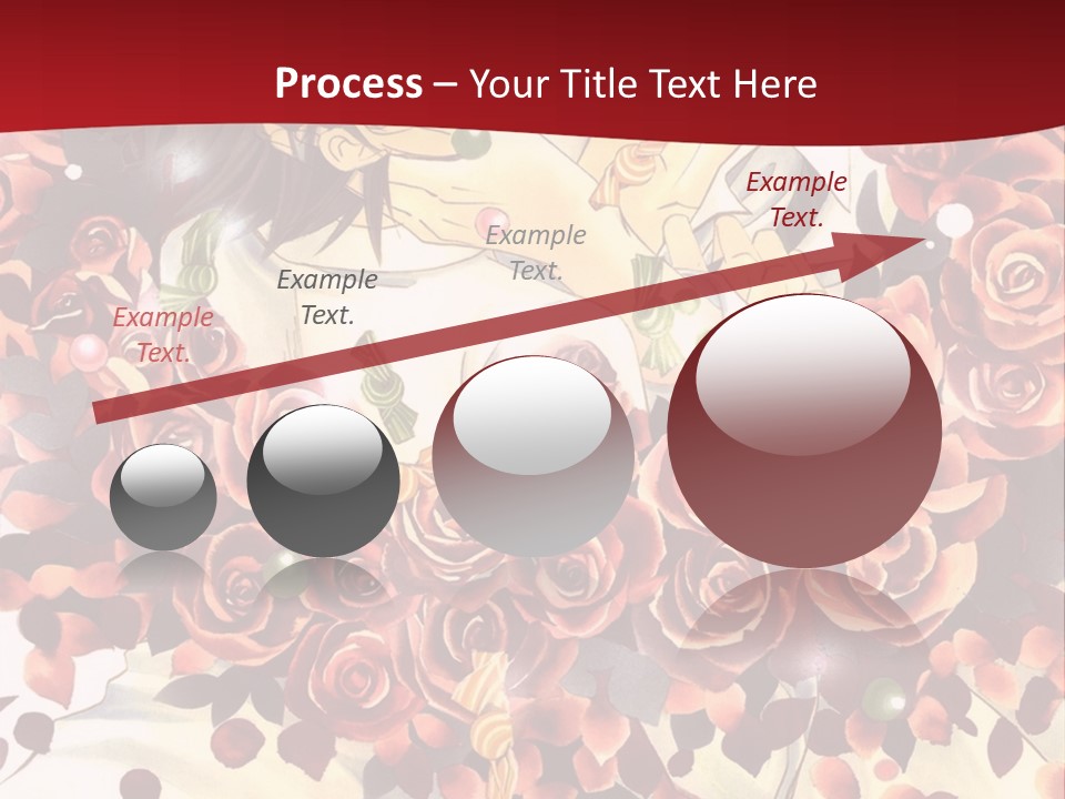 A Man And A Woman Are Hugging With Roses On Them PowerPoint Template