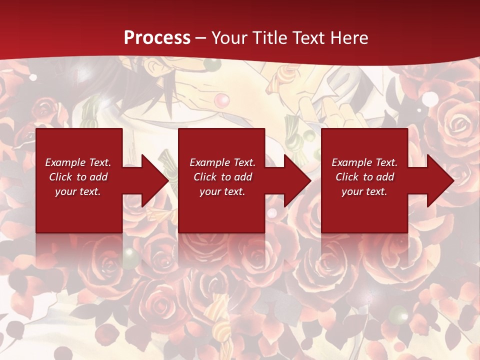 A Man And A Woman Are Hugging With Roses On Them PowerPoint Template