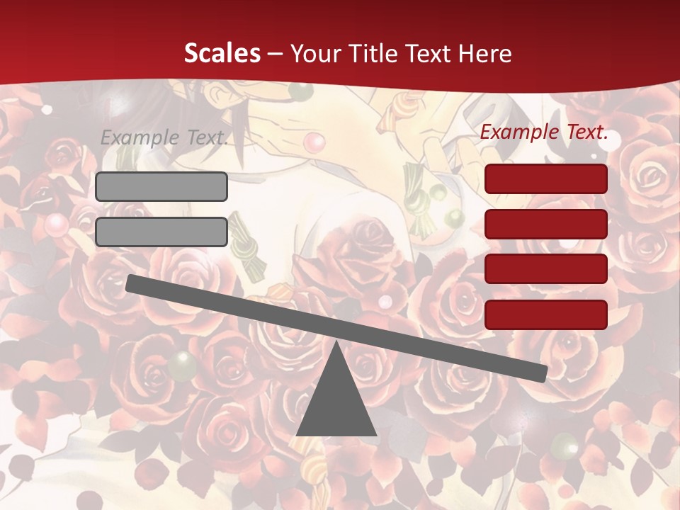 A Man And A Woman Are Hugging With Roses On Them PowerPoint Template