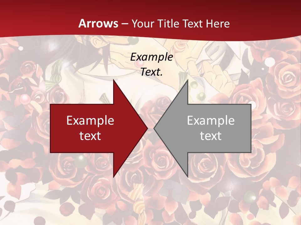 A Man And A Woman Are Hugging With Roses On Them PowerPoint Template