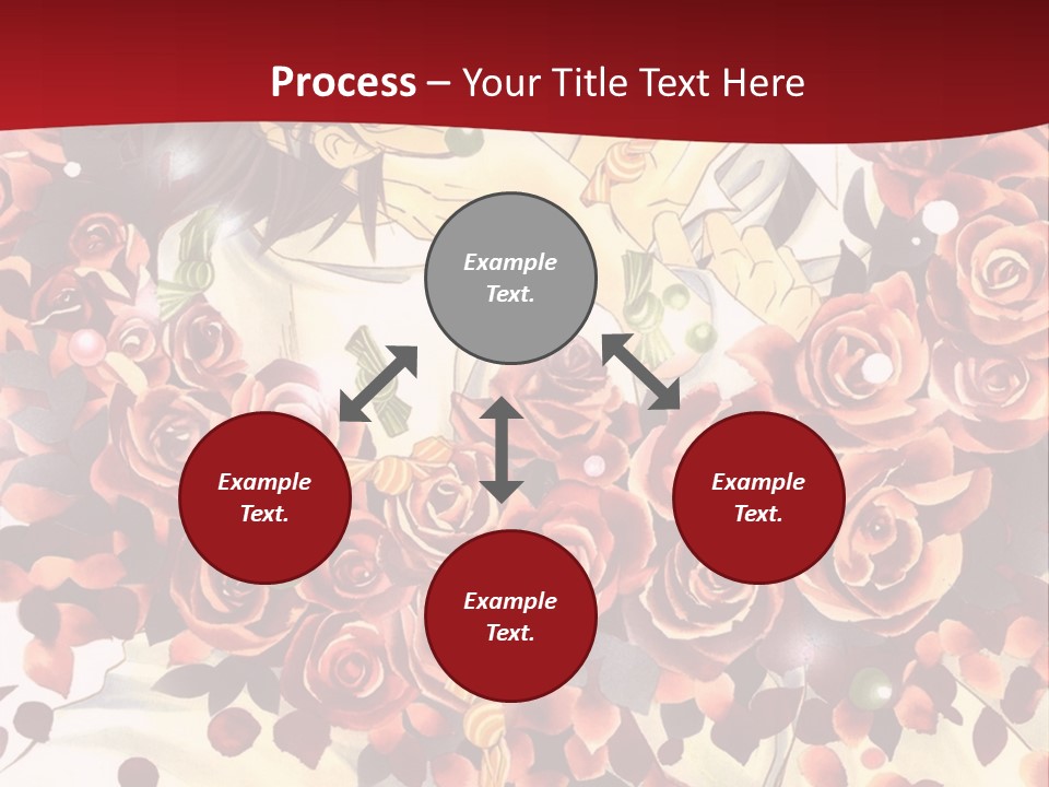 A Man And A Woman Are Hugging With Roses On Them PowerPoint Template