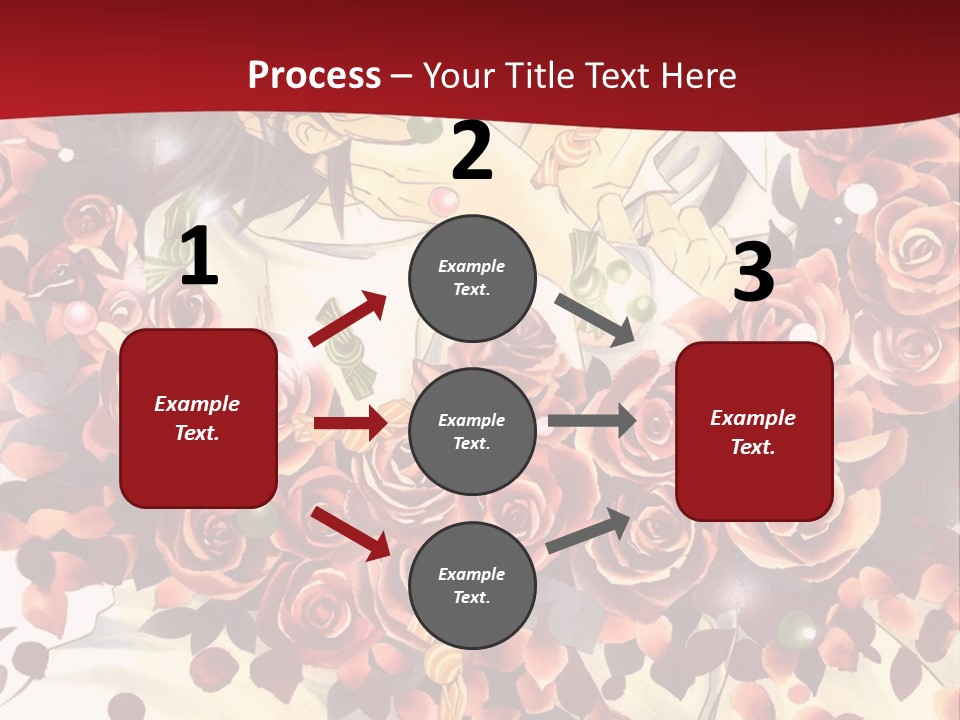 A Man And A Woman Are Hugging With Roses On Them PowerPoint Template