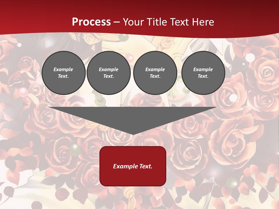 A Man And A Woman Are Hugging With Roses On Them PowerPoint Template