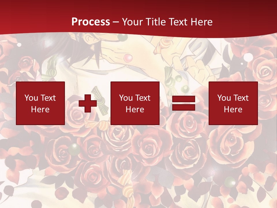 A Man And A Woman Are Hugging With Roses On Them PowerPoint Template