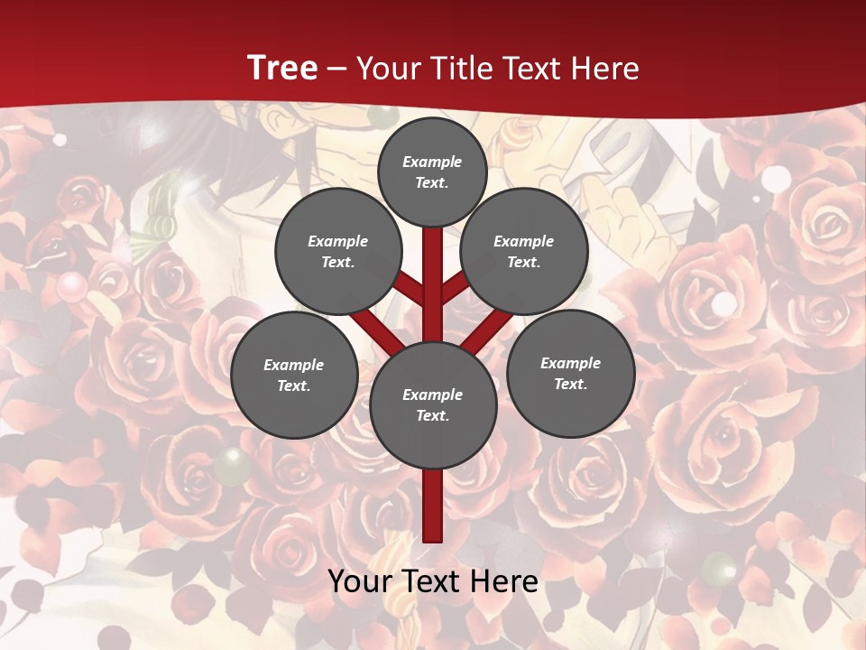 A Man And A Woman Are Hugging With Roses On Them PowerPoint Template