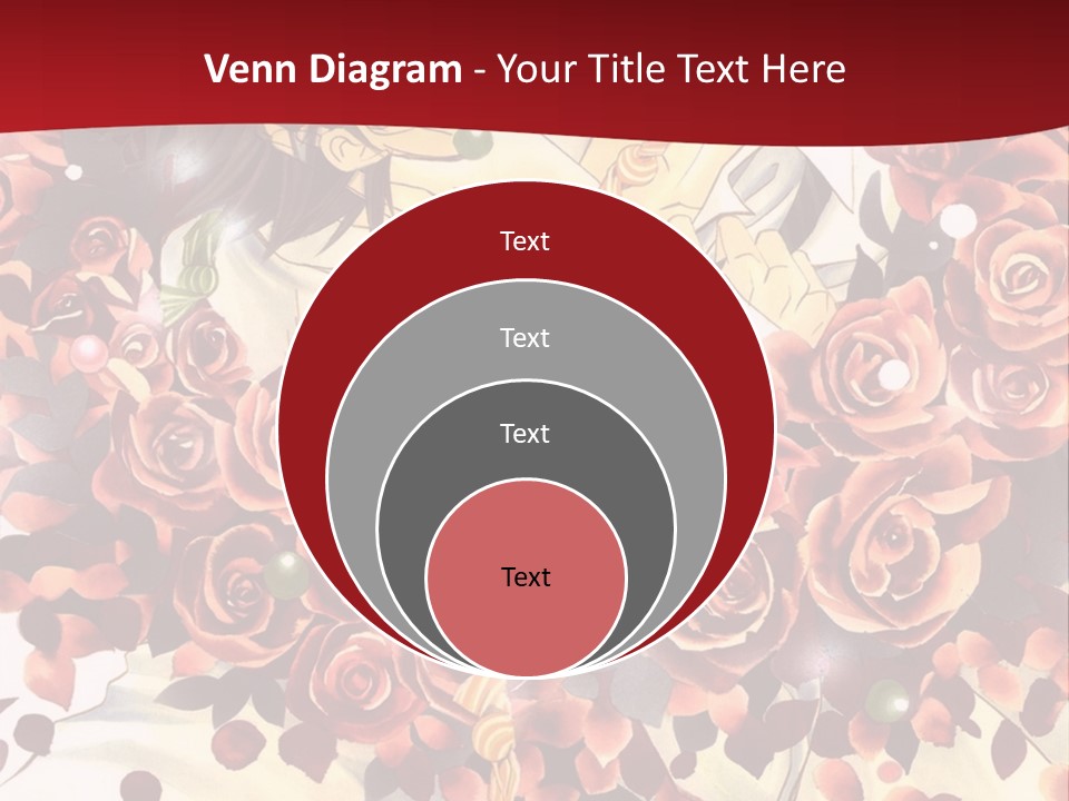 A Man And A Woman Are Hugging With Roses On Them PowerPoint Template
