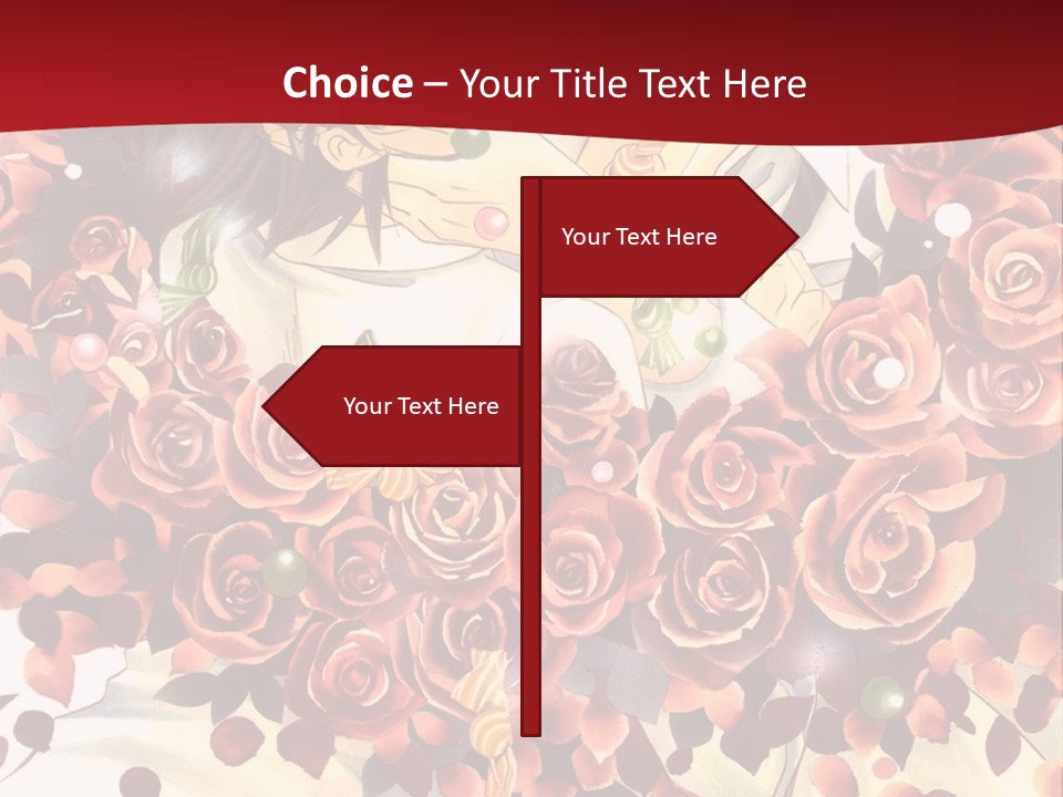 A Man And A Woman Are Hugging With Roses On Them PowerPoint Template