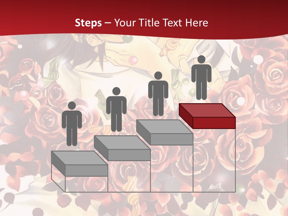 A Man And A Woman Are Hugging With Roses On Them PowerPoint Template