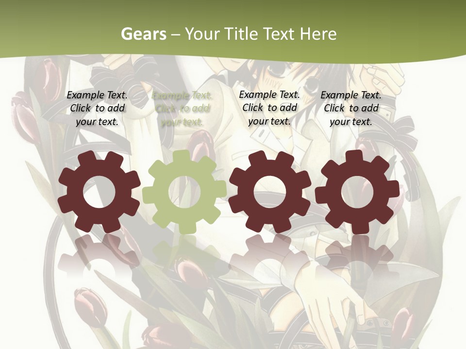 A Couple Of People Sitting Next To Each Other PowerPoint Template