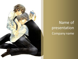 A Man And A Woman Sitting Next To Each Other PowerPoint Template