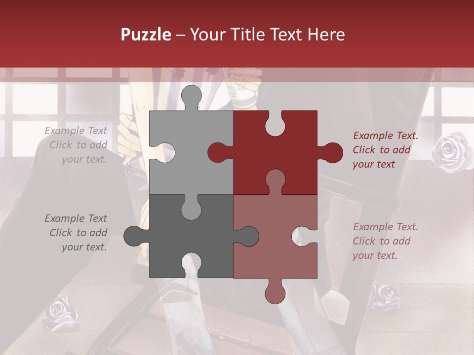 A Man And Woman Sitting On A Rocking Chair PowerPoint Template