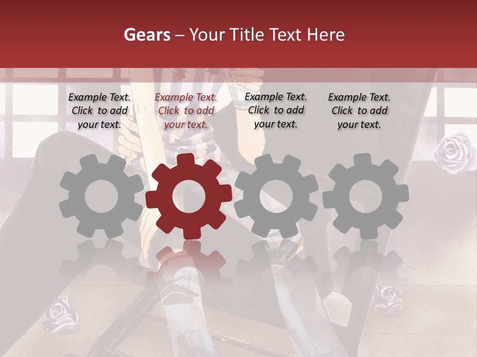 A Man And Woman Sitting On A Rocking Chair PowerPoint Template