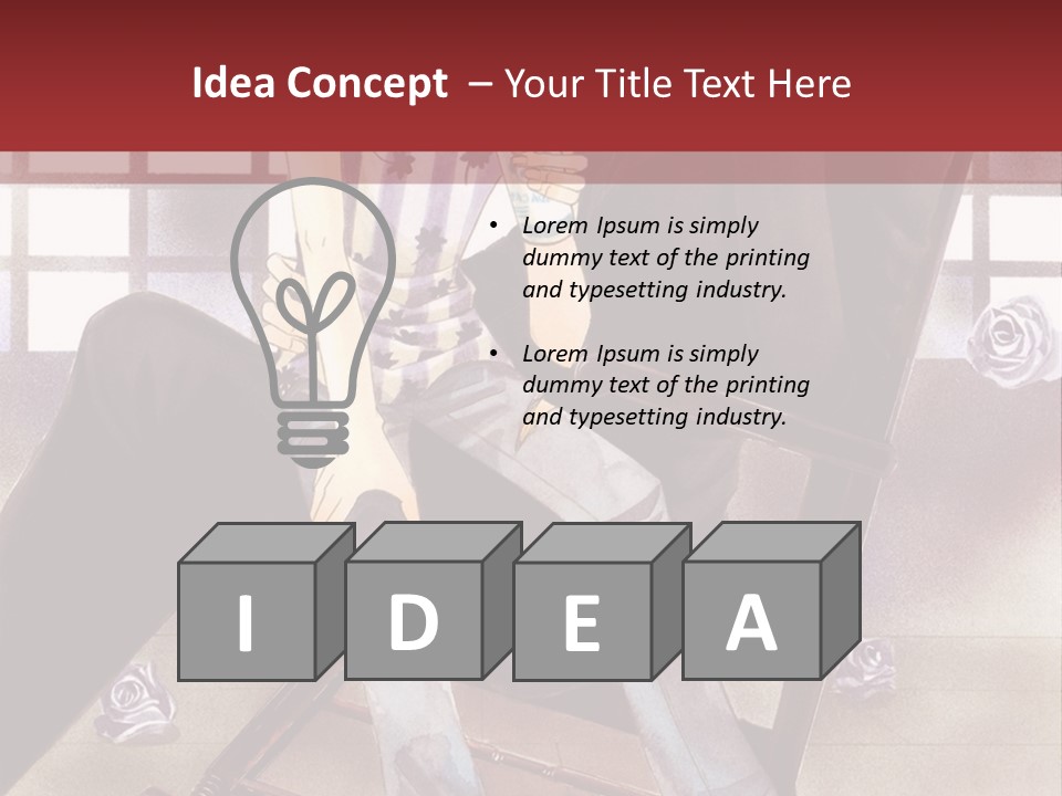 A Man And Woman Sitting On A Rocking Chair PowerPoint Template