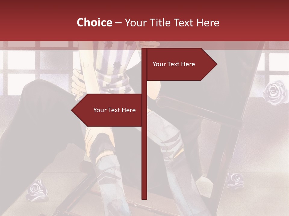 A Man And Woman Sitting On A Rocking Chair PowerPoint Template