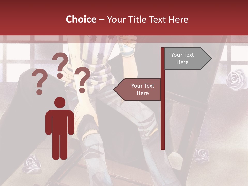 A Man And Woman Sitting On A Rocking Chair PowerPoint Template