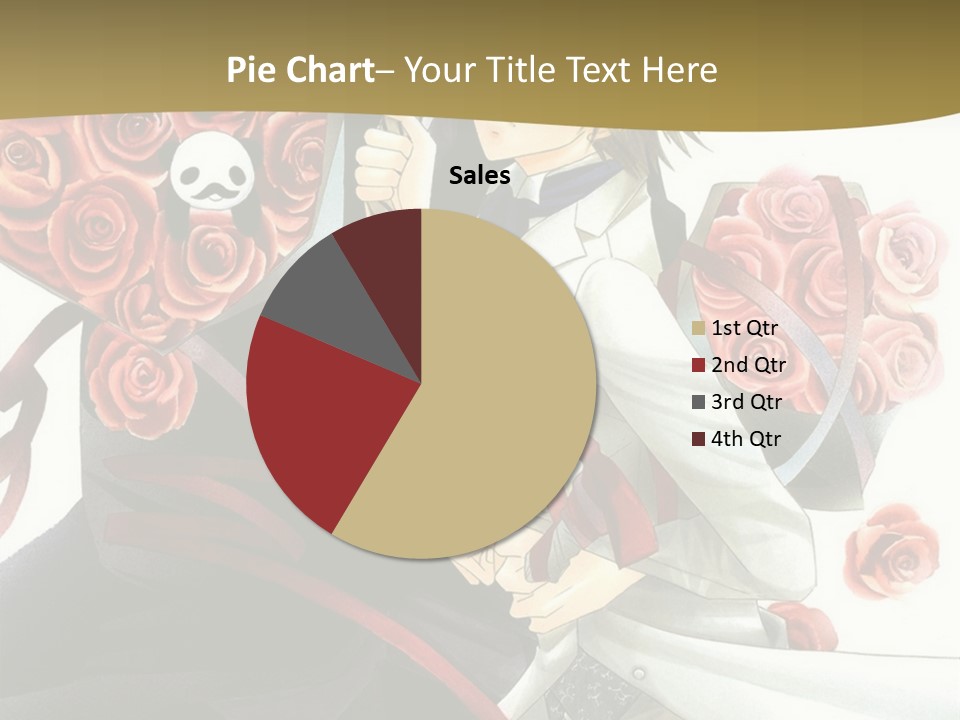 A Man And A Woman Holding Roses In Their Hands PowerPoint Template