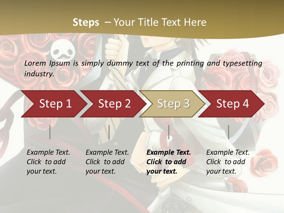 A Man And A Woman Holding Roses In Their Hands PowerPoint Template