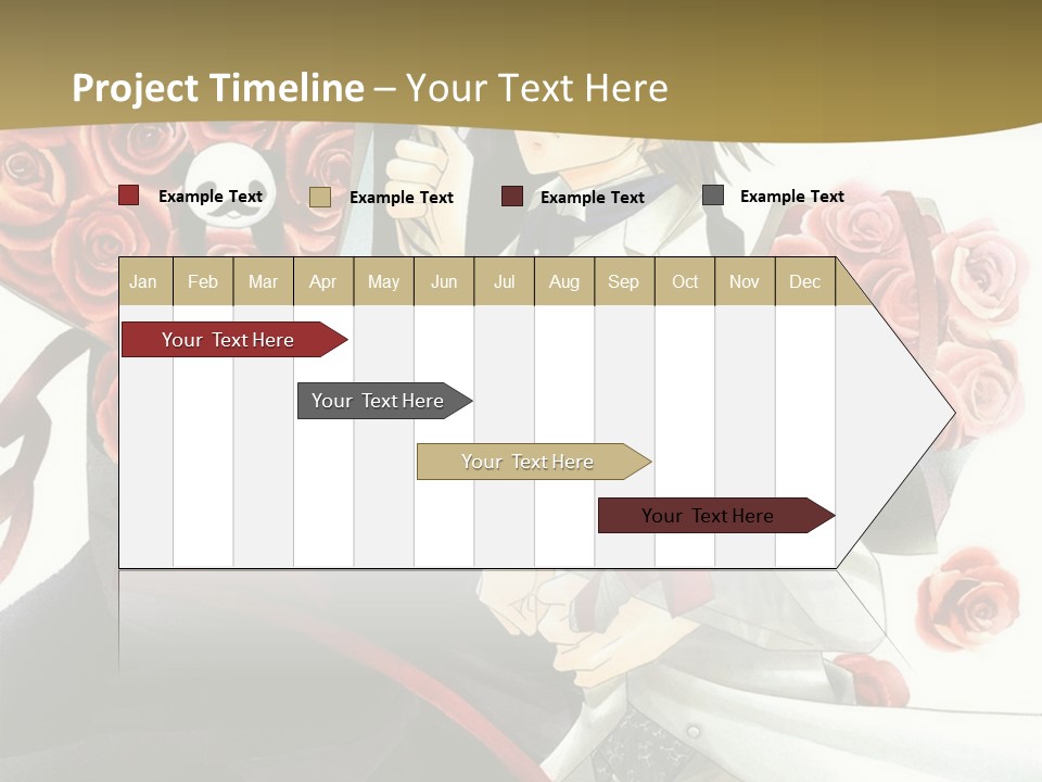 A Man And A Woman Holding Roses In Their Hands PowerPoint Template
