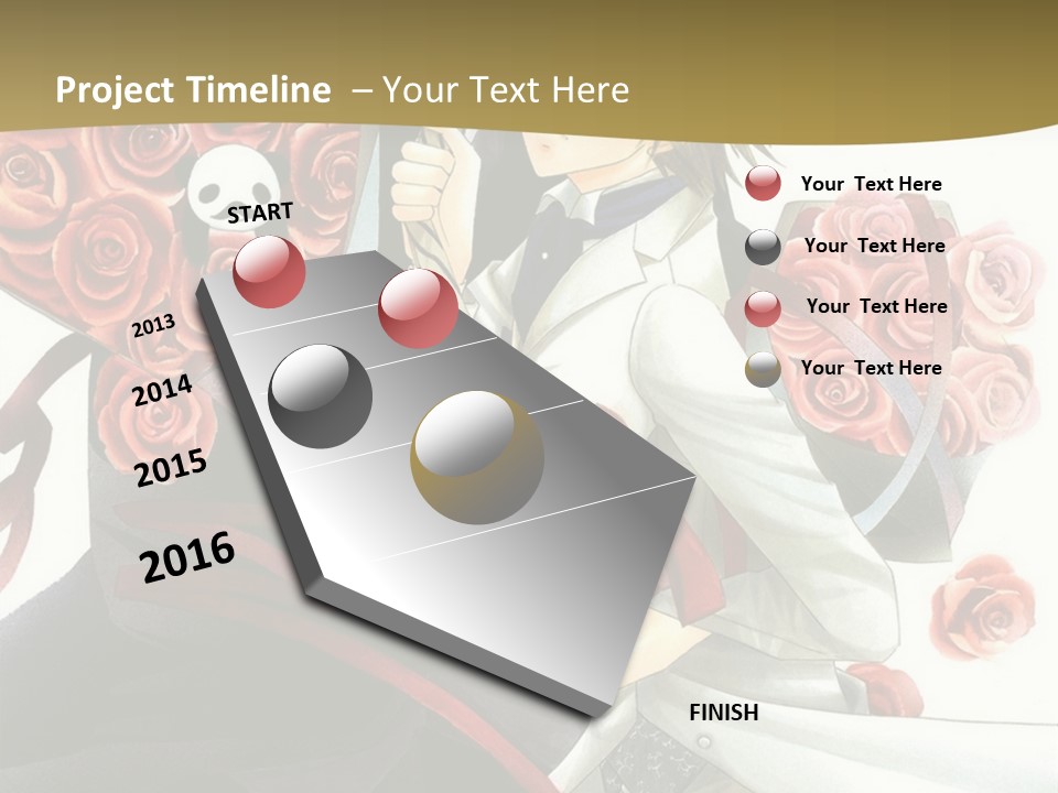 A Man And A Woman Holding Roses In Their Hands PowerPoint Template