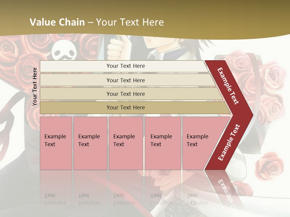 A Man And A Woman Holding Roses In Their Hands PowerPoint Template