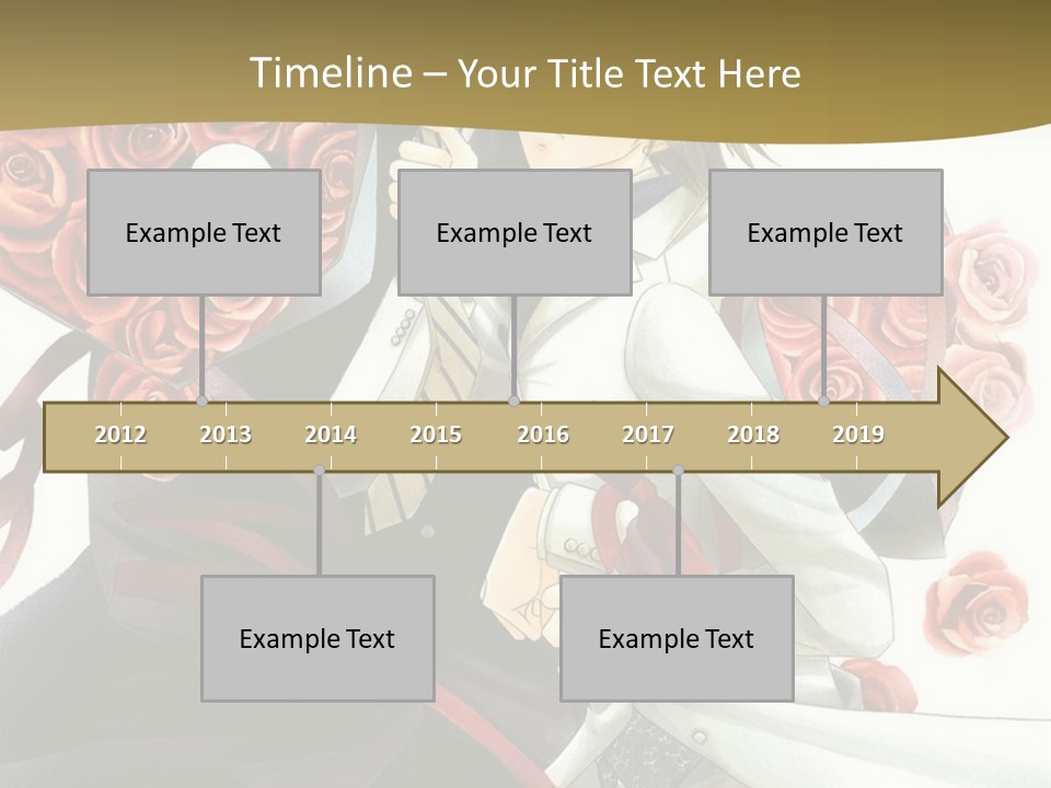 A Man And A Woman Holding Roses In Their Hands PowerPoint Template