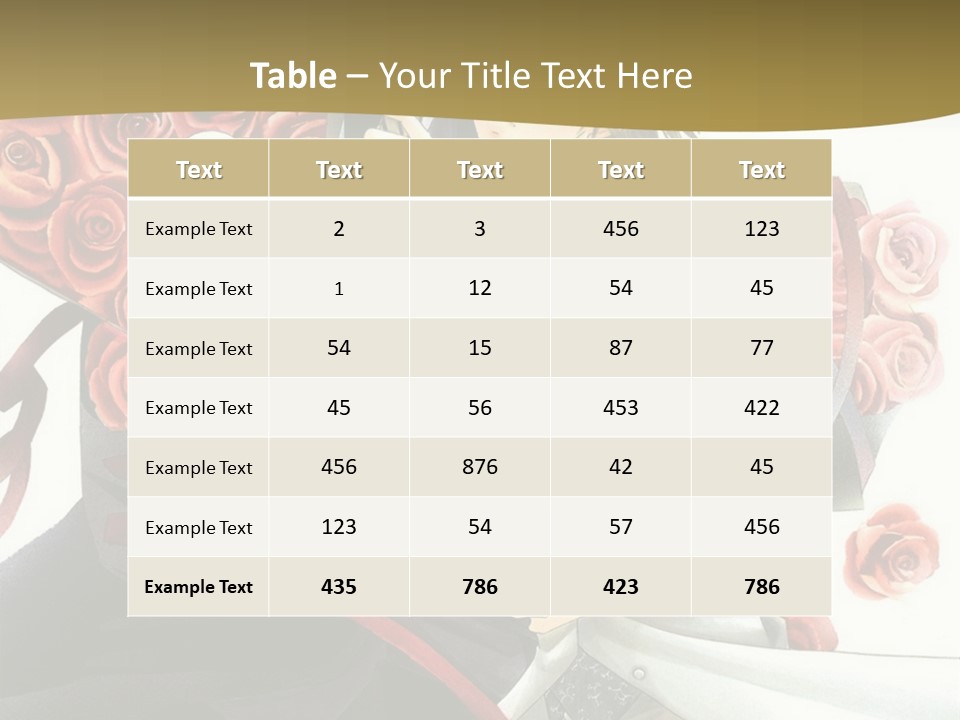 A Man And A Woman Holding Roses In Their Hands PowerPoint Template